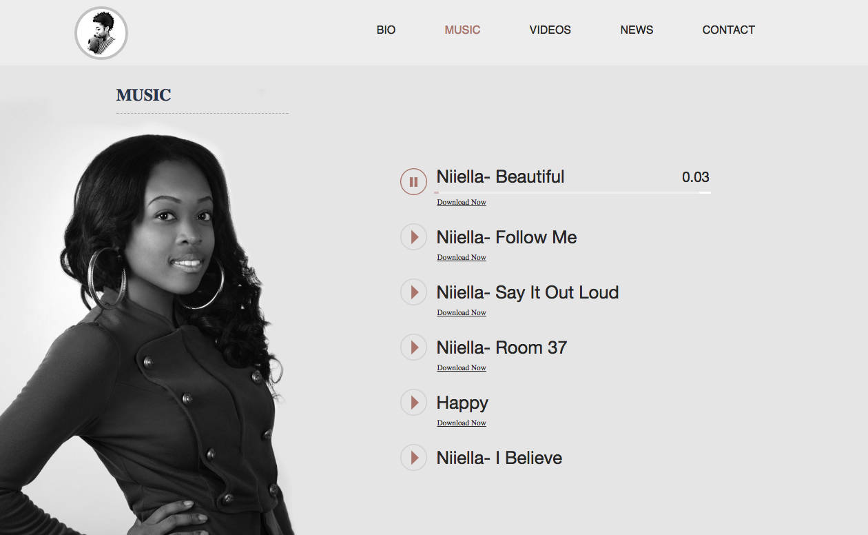 Niiella music page